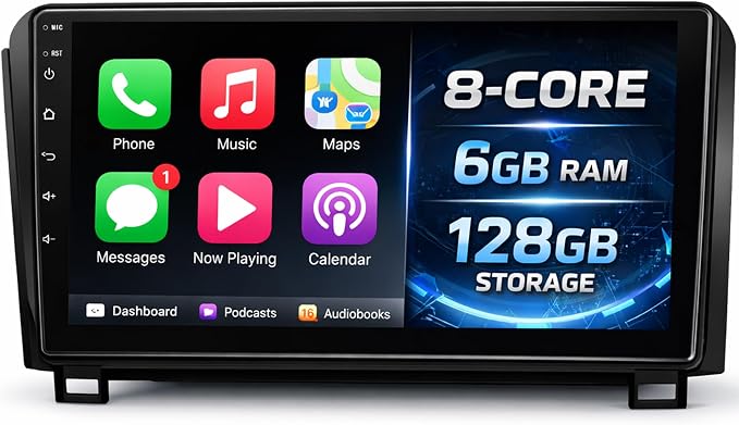 Doreon Car Stereo for Toyota Tundra 2007–2013, Sequoia 2008-2018, 10.1" HD Touch Screen, Android 15, 6GB RAM 128GB ROM, Wireless CarPlay & Android Auto, Bluetooth 5.0/WiFi 6, GPS, HD Backup Camera
