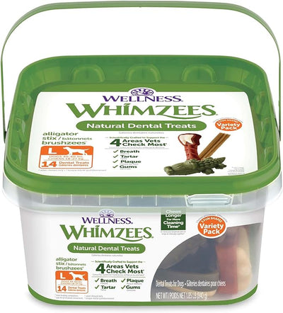 Whimzees Variety Value Box Large NET WT 29.6 OZ (14 pieces)