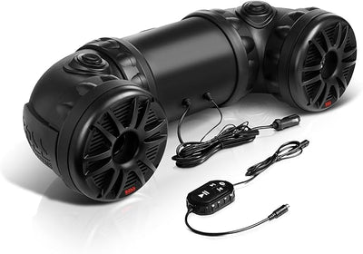 BOSS Audio Systems ATV85B ATV Speaker System - 8 Inch Speakers, 1.5 Inch Tweeters, Full Range Audio, Built-in Amplifier, Bluetooth Remote