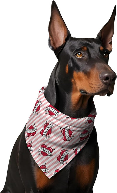 W Brings Bandana for Dogs | This Stunning Gorgeous Design Dog Bandana Scarf is Perfect Styling Accessory for Dogs Large, Medium & Small. One Size Fits All. (Medium - Large, MOM)
