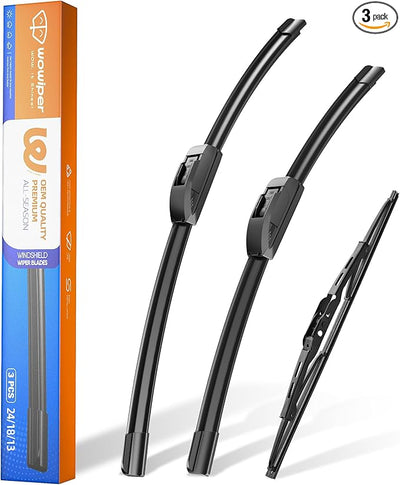 24"+18" Windshield Wiper Blades with 13" Rear Wiper Replacement for Chevy Equinox 2018 2019 2020 2021-OEM Quality All-Weather J Hook Wipers(Set of 3)