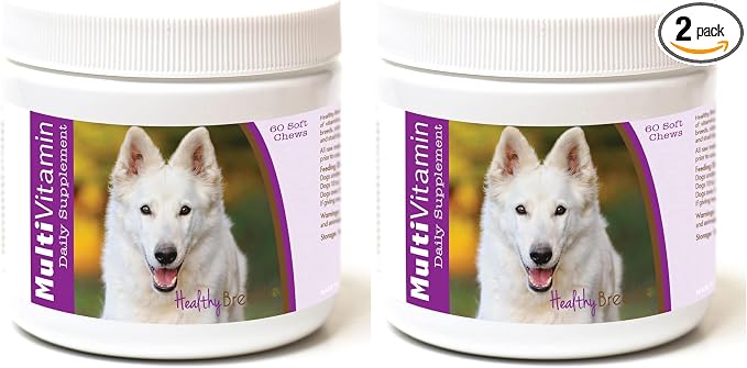 Healthy Breeds German Shepherd Multi-Vitamin Soft Chews 60 Count (Pack of 2)