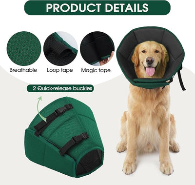 Dog Cone for Large Dogs After Surgery, Adjustable Soft Recovery Cone Collar for Dogs to Stop Licking, Professional Elizabethan Collar for Pet, Recovery Cones for Wound Healing & Hot Spots