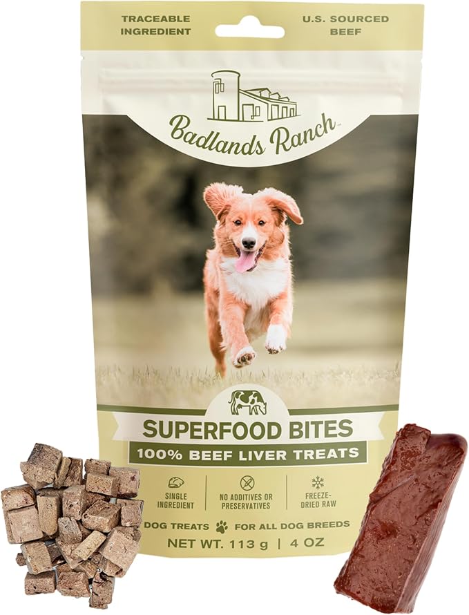 by Katherine Heigl – Superfood Bite Freeze-Dried Raw Beef Liver Dog Treats – High Protein Single-Ingredient Snacks for Training, Rewards & Daily Wellness