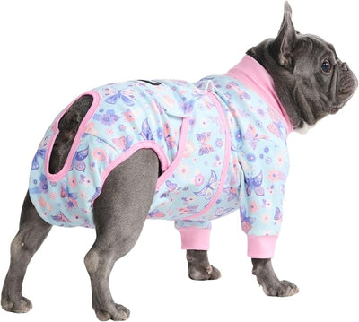 Spark Paws Dog Surgery Recovery Suit – Dog Recovery Suit After Surgery, Anti-Lick Dog Onesie, Abdominal Wound Protector, Soft Cone Alternative for Spay Neuter Male Female Pet Recovery - Butterfly, XL