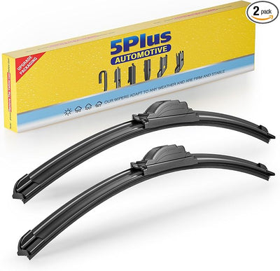 5 PLUS 20 and 20 Inch Front Wiper Blades 2-Pack, Size Pair Options | Windshield Wiper Size Pairs, Multi-Adapter Design, Smooth Wiping, All-Weather Performance, Easy Install