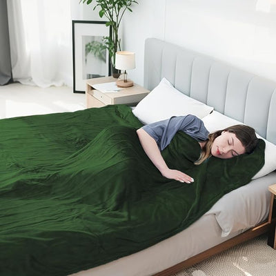 Eydna Electric Heated Blanket Full Size 72"x84",Fast Heating Throw, Soft Microplush for Bed & Couch, 10 Hours Auto Off & 5 Heating Levels, Machine Washable, Gifts for Womens & Family-Green