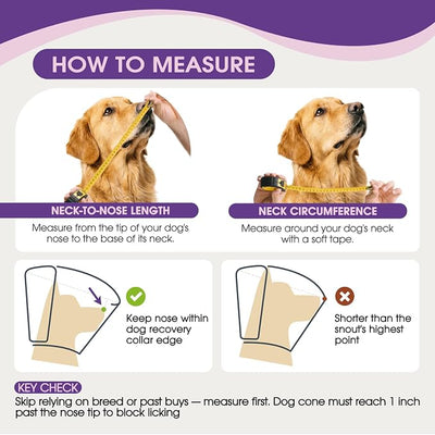 Dog Cone Collar After Surgery for Medium Dogs, Adjustable Soft Recovery Cone for Dogs to Stop Licking Biting, Comfortable Pet Elizabethan Alternative for Wound Healing