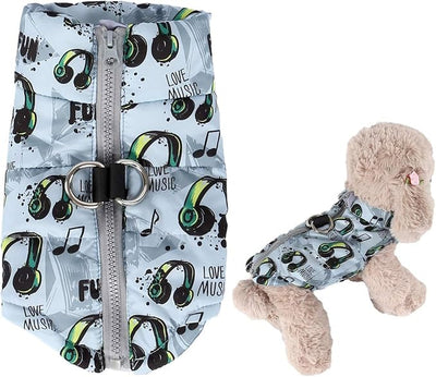 Winter Waterproof Windproof Dog Jacket - Warm Vest Coat for Small & Medium Dogs - Not Suitable for Big Dogs - Earphones XX-Small