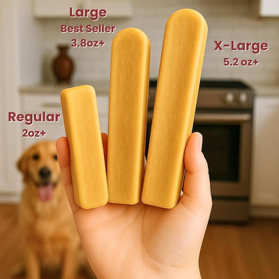 Majestic Pet Himalayan All-Natural Cheese Dog Chews - Long Lasting Dental Chew for Dogs - Healthy Pet Treats with Beneficial Ingredients (Cognitive Support & Vitality, Large, 1 Pack)