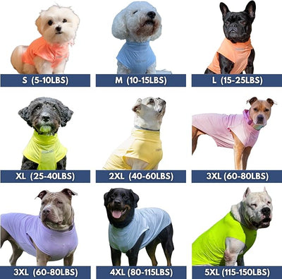 Spark Paws Sunblock Dog T-Shirt, SPF30 Protection, Lightweight Breathable Quick Dry for Dogs with Sensitive Skin - Purple & Pink (Set of 2) - 3XL