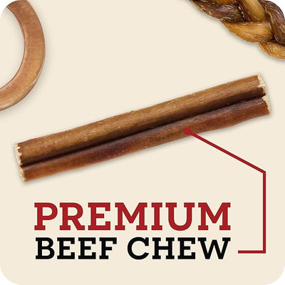 Redbarn Pet Products 9" Braided Bully Sticks for Dogs - Natural, Grain-Free, Highly Palatable, Long-Lasting Dental Chews Sourced from Free-Range, Grass-Fed Cattle 35 Sticks