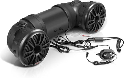 BOSS Audio Systems ATV25B ATV UTV Sound System - 6.5 Inch Speakers, 1.5 Inch Tweeters, Full Range, IPX5 Weatherproof, Bluetooth Remote, Built-in Amplifier, Golf Cart Compatible