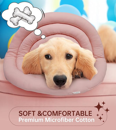 Soft Dog Cones, Recovery Dog Donut Collar After Surgery-Cone of Shame Alternative, Pet Elizabethan E-Collar Anti-Bite Lick Wound Healing Adjustable for Small Large Medium Dogs,L