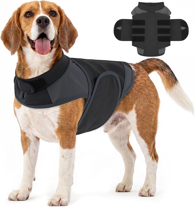 Dog Anxiety Relief Vest – Calming Compression Wrap for Dogs with Adjustable Snug Fit,Breathable Dog Calming Vest for 4th of July Fireworks,Thunderstorms,Separation Anxiety,Travel & Vet Visits,M