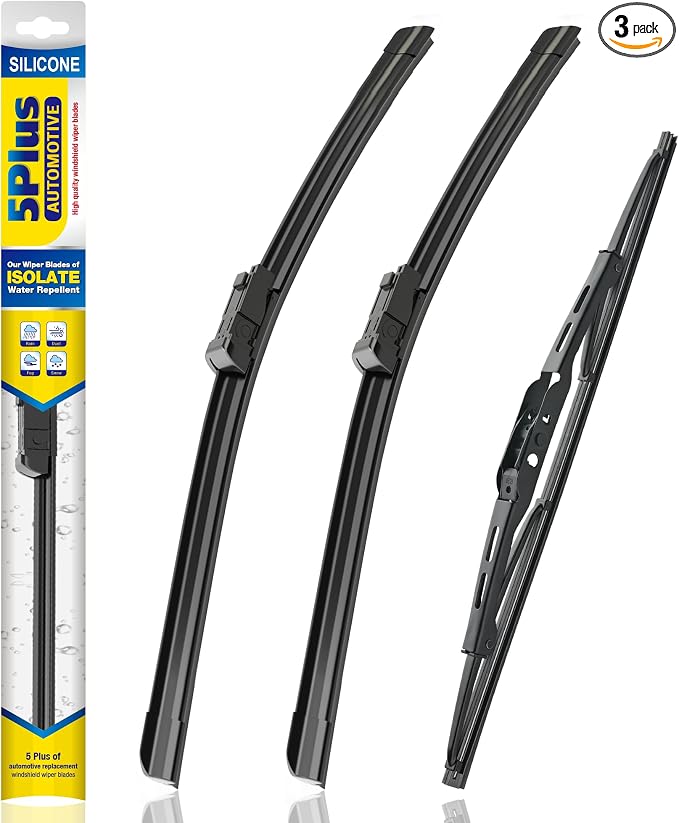 5 PLUS® Silicone Windshield Wipers Replacement for 2021-2024 GMC Yukon Wiper Blades(Set of 3),Automotive Replacement Windshield Wiper Blades For My Car-22"/22"/12"