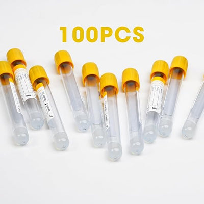Specimen Collection Tubes 5ml Lab Vacuum Gel Tube for Pet Animals Veterinary Lab Supplies 100 Pcs Wrap Packaging