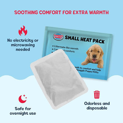 Snuggle Puppy Replacement Heat Packs for Junior (7 Count) - Disposable Pet Comfort Warmers for Puppy Anxiety Relief - Odorless, Non-Toxic, All Natural - Fits Smaller Junior Size