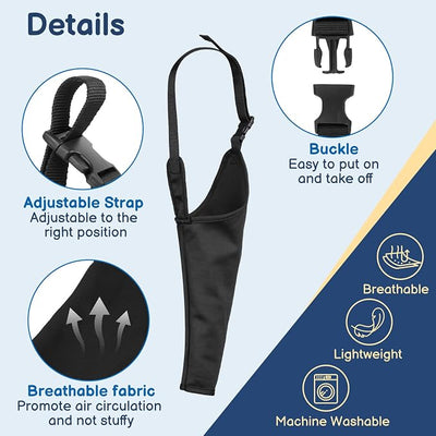 BARKLESS Dog Recovery Suit for Front Leg After Surgery, Breathable Dog Front Leg Sleeve for Male/Female to Stop Licking, Single Sleeve for Left/Right Joint Wound Cover, Cone Alternatives (Black, L)