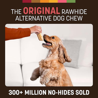 Earth Animal No-Hide Rolls Strawberries & Cream Vegetarian Recipe Small Natural Rawhide Alternative Dog Chews, 6 Pack Value Pack