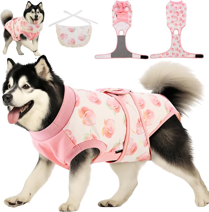 Dog Surgery Recovery Suit for Female/Male Spay & Neuter, Large/Medium/Small Dogs Onesie Full Body Surgical Suits After Spayed/Neutered, Medical Pet Onesies Bodysuit Post Neutering Essentials