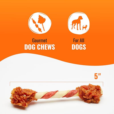Good ‘n’ Fun Triple Flavor Double Pops with Chicken Chews for All Dogs, 5.5 Ounces, Treat Your Dog to Chews Made with Real Chicken, Beef Hide and Pork Hide