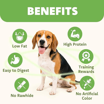MON2SUN Chicken Wrapped Sweet Potato Dog Treats for All Breeds, Rawhide-Free Soft Chews for Training, No Artificial Colors, 10 oz