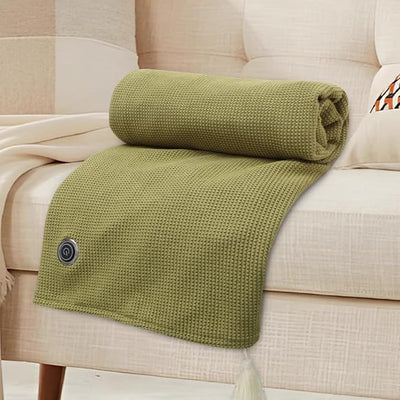 Heated Shawl Wraps for Women Rechargeable Portable Heated Blanket Soft Cordless USB Electric Heated Blanket Zipper