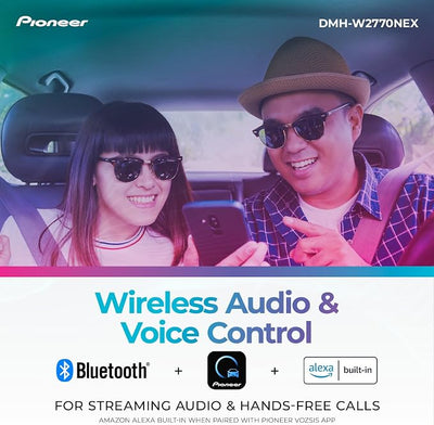 Pioneer DMH-W2770NEX 6.8" Capacitive Touchscreen, Double Din – Wireless & Wired Apple CarPlay & Android Auto, Bluetooth, Backup Camera, FLAC, Short Chassis, HD Radio