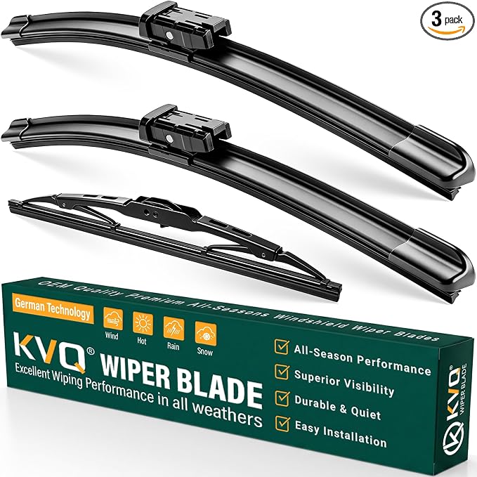 Windshield Wiper Blades Replacement for GMC Terrain 2010-2017 Chevy Equinox 2010-2017,Original Equipment Replacement Front Rear Wiper Blade Set - 24" 17" 13" (Set of 3)