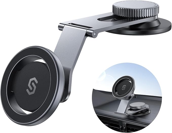Fits MagSafe Car Mount for Universal Dashboard, Tesla Screen, Magnetic Phone Holder for Car,Foldable Aluminum Alloy Arm,Super Stable Car Mount for iPhone 17 Pro Max 16 15 14 13 12&All Phones