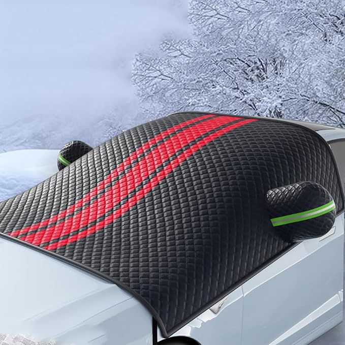Car Windshield Snow Cover for Toyota RAV4 2025 2024 2023-2019 LE XLE Hybrid, Winter Magnetic Front Windscreen Anti-Snow Cover Frost Shield with Side Mirror Covers Exterior Accessories