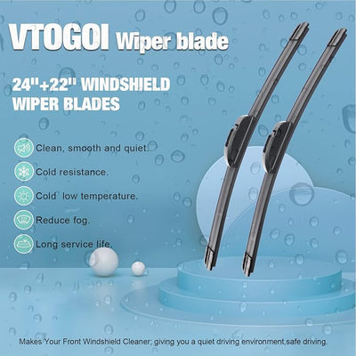 OEM Windshield Wiper Blades Replacement for BMW X5 2000 2001 2002 2003 2004 2005 2006, All Weather Original Factory Quality Front & Rear Wipers Set 24"+22"+18" (Pack of 3)