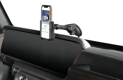 WeatherTech WindshieldFone - Universal Windshield-Mounted Car Phone Holder - Black Plastic Knobs