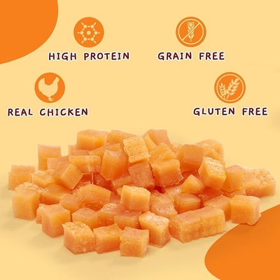 Jungle Calling Soft Chicken Cat & Dog Treats, Natural Grain Free Chewy Snacks for Training Rewards for Small & Senior Dogs, High Protein, 10.6 oz