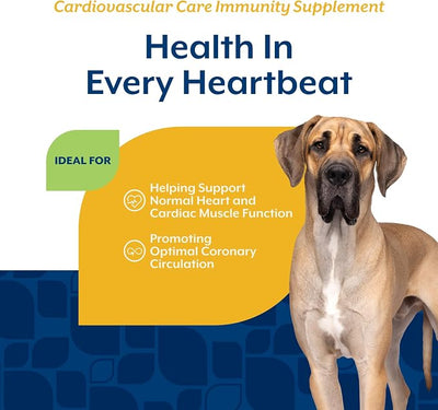 NaturVet Cardiovascular Support Dog Supplement Plus Taurine – Helps Support Dog Heart and Cardiovascular Systems – Includes Antioxidants, Magnesium, Hawthorn, L-Carnitine – 60 Ct.