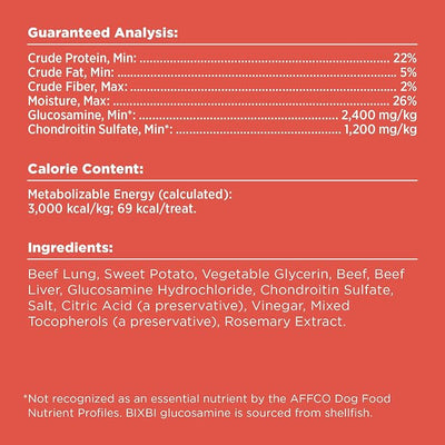 BIXBI Hip & Joint Support Beef Liver Jerky Dog Treats, 12 oz - USA Made Grain Free Dog Treats - Glucosamine, Chondroitin for Dogs - High in Protein, Antioxidant Rich, Whole Food Nutrition, No Fillers