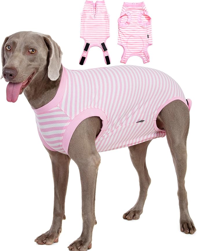 Recovery Suit for Dogs,Dog Cone Alternative Zipper Surgery Suit Female Spay,Soft Dog Surgery Suit for Anti Licking,Breathable Surgical Suit for Dogs Female Spay