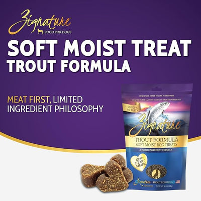 Zignature Trout Soft Moist Treats for Dogs (Pack of 2)