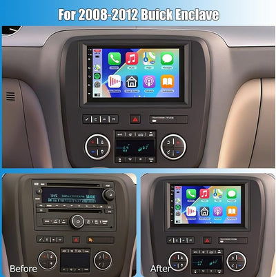 Android 13 Car Stereo Radio for Buick Enclave 2008-2012 with Wireless CarPlay & Android Auto, 8" IPS Touch Carplay Screen for Car, Bluetooth/WiFi/GPS/SWC/Mirror Link/Split Screen 2+32G