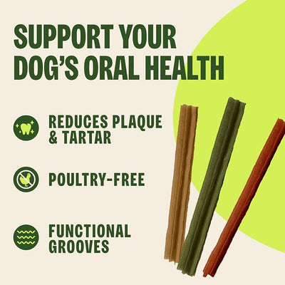 Wellness WHIMZEES Stix Natural Dog Dental Treat, Chews, Freshens Breath, Extra-Small Size, 14.81 oz Bag, 56 Count