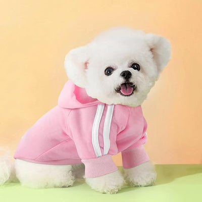 Dog Hoodie with Leash Hole, Pet Clothes Puppy Sweatshirt Dog Pullover Stylish Cat Apparel for Small Medium Dogs and Cats (Pink, Small)