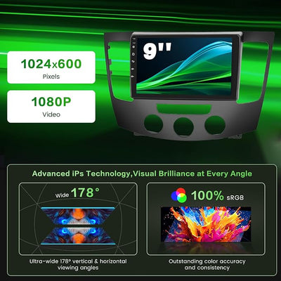 2+64GB Android 15 Car Radio for Hyundai Sonata 2009-2010 Wireless Carplay Android Auto, 9" Touch Screen Car Stereo GPS Navi, WiFi, Bluetooth, Backup Camera, FM RDS Radio, EQ DSP, SWC