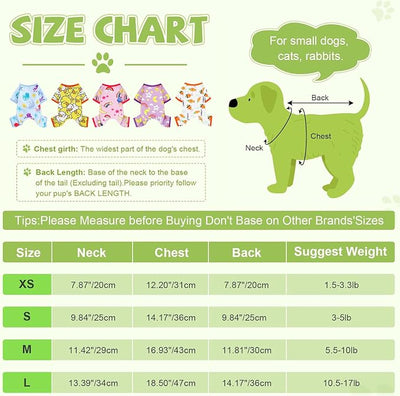 Dog Pajamas Pjs Soft Stretchy Dog Clothes for Small Dogs Girl Boy Medium Size Dogs Spring Summer Puppy Clothes Doggie Onesies Cat Pet Jammies Outfit