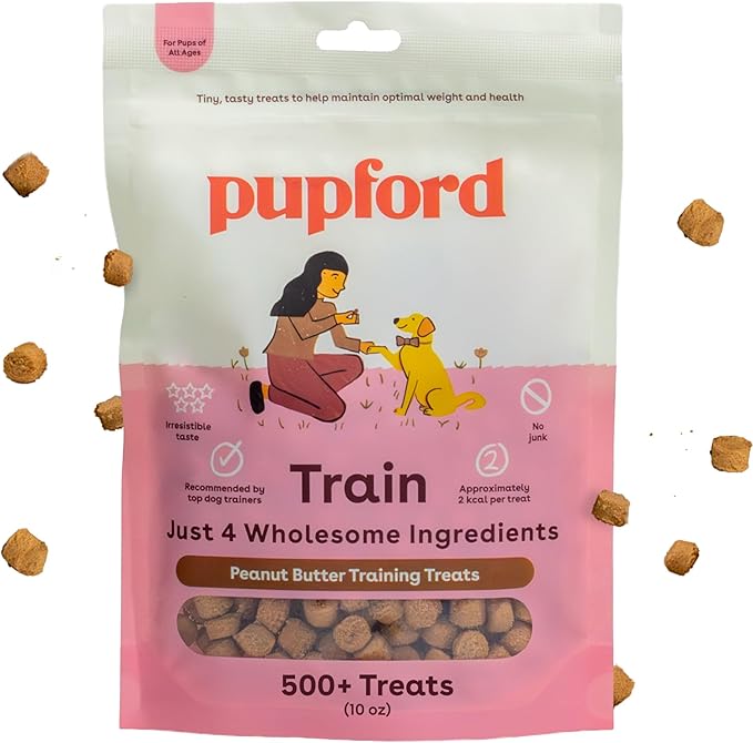 Training Treats for Dogs & Puppies, 500+ Four Ingredient Bites (Peanut Butter, 10 oz)