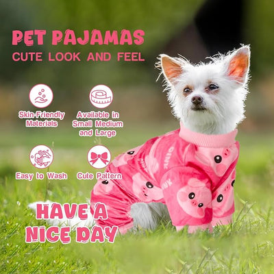 4 Pack Dog Pajamas Soft Lightweight Dog Recovery Suit Onesie Clothes for Small Medium Large Female Pet Boys Girls Dogs Cats