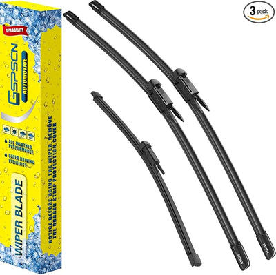 GSPSCN 3 Wipers For BMW X1 2015-2013 /Benz GLA250，GLA45 AMG 2015-2014, Original Equipment Windshield Wiper Blades Set 24"+19"+12"(Set of 3)
