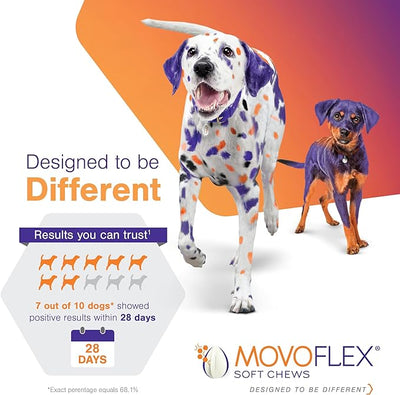 MOVOFLEX Soft Chews Hip and Joint Support Supplement for Large Dogs - 60 Count by Virbac