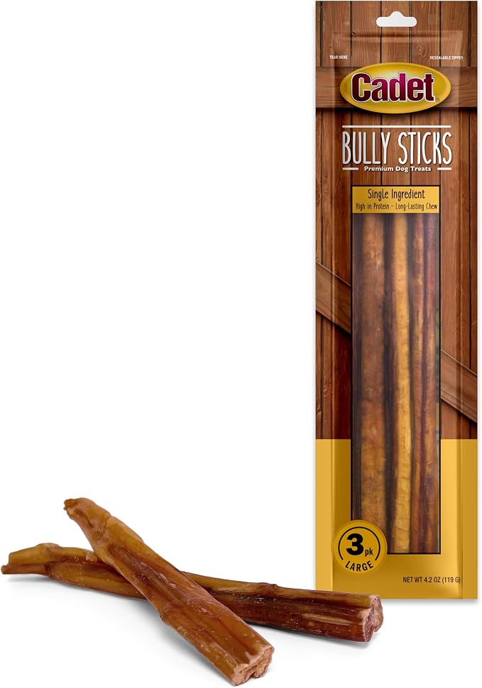 Bully Sticks for Dogs - Long-Lasting Dog Chews - All-Natural Premium Dog Treats Promotes Dental Health