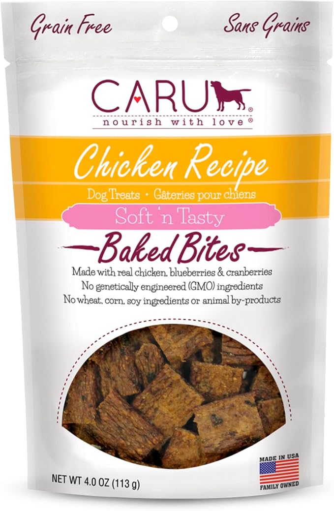 Soft n Tasty Baked Bites - Chicken Bites Dog Treats - Flavorful Training Treats - 4 oz